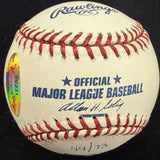 Reggie Jackson 1973 AL MVP Signed RJ Stat Baseball Complete Box Bag Cert