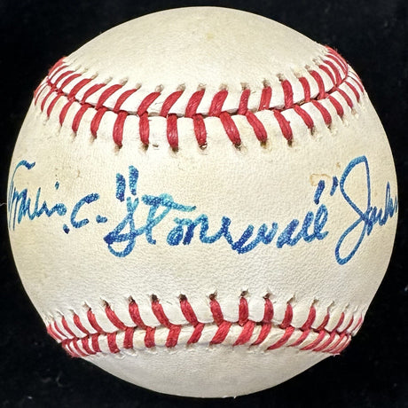 Travis “Stonewall” Jackson Signed Nickname Baseball JSA