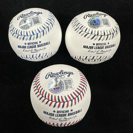 Bo Jackson Royals Angels White Sox Signed Team Stitch Logo Baseball Set Beckett 