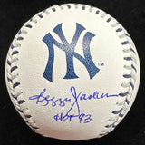 Reggie Jackson HOF 93 Signed Yankees Team Stitched Logo Baseball JSA