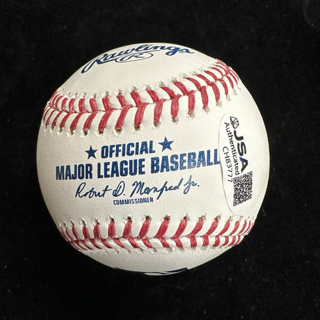 Rickey Henderson 1,406 SB Signed Baseball JSA
