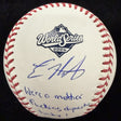 Kiké Hernandez Dynasty Signed 2025 World Series Logo Baseball MLB Holo