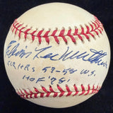 Edwin (Eddie) Lee Mathews HOF 78 57-58 WS 512 HR Signed Full Name Baseball JSA