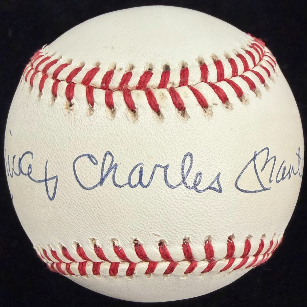 Mickey Charles Mantle Full Name Signed Baseball PSA/DNA LOA