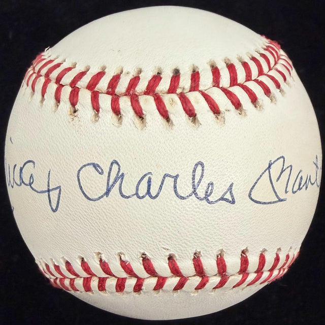 Mickey Charles Mantle Full Name Signed Baseball PSA/DNA LOA