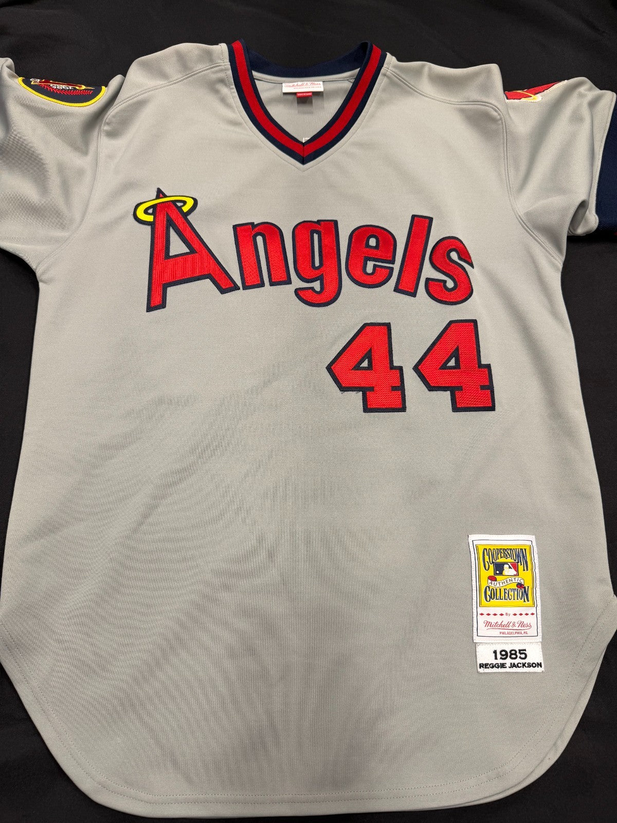 Reggie Jackson 500th HR 9/17/84 Signed Authentic Angels Mitchell & Ness Beckett