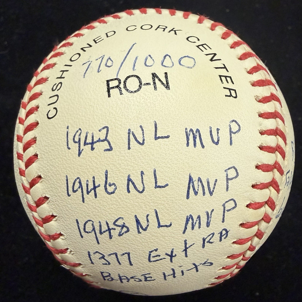 Stan Musial Signed Reggie Jackson Stat Baseball Complete Box Bag Cert