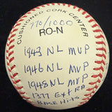 Stan Musial Signed Reggie Jackson Stat Baseball Complete Box Bag Cert