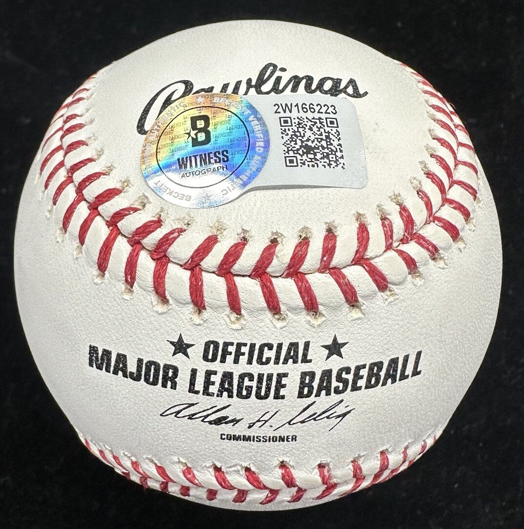 Ivan Rodriguez 2003 WS Champs Signed Florida Marlins Final Season Logo Baseball 
