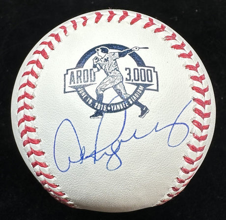 Alex Rodriguez Signed 3,000 Hit Logo Baseball JSA