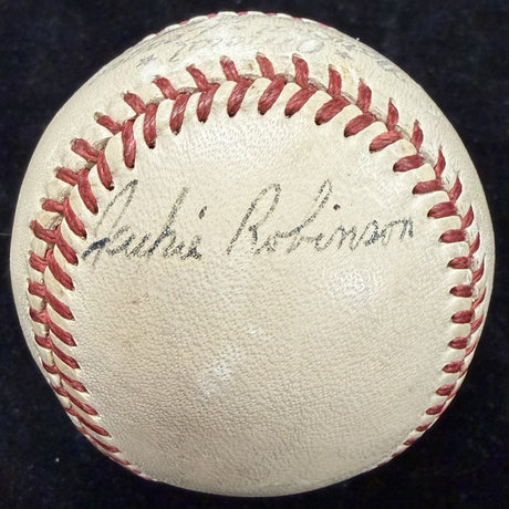 Jackie Robinson Single Signed ONL Ford C. Frick Spalding Baseball JSA LOA