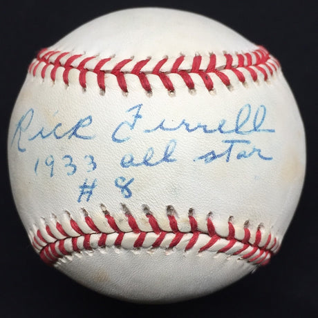 Rick Ferrell 1933 All Star #8 Signed Baseball JSA 