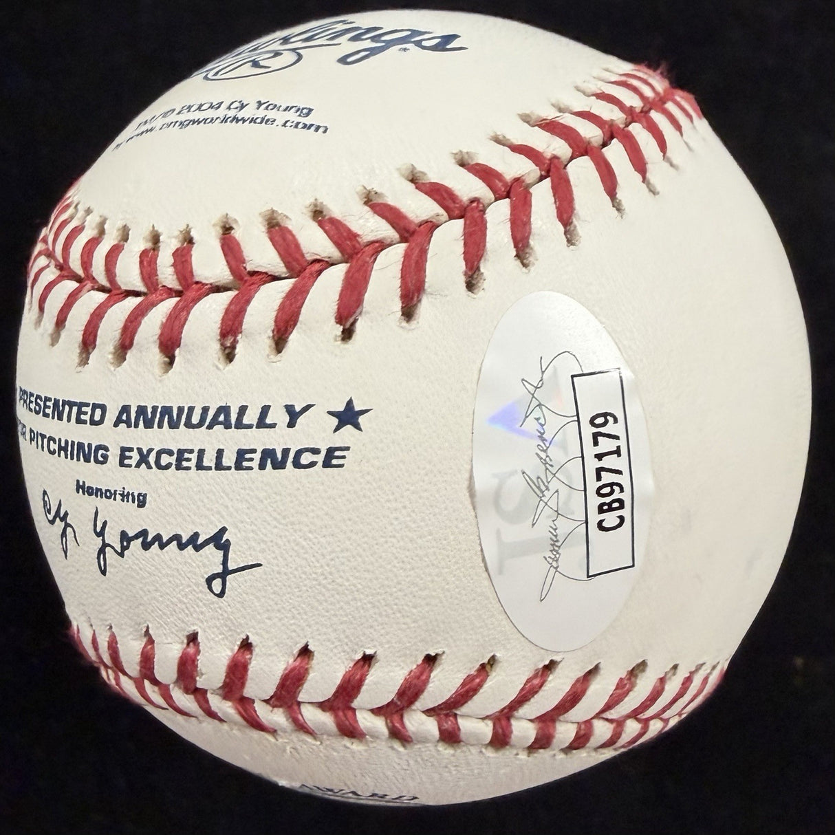 Jim Perry 1970 AL Cy Young Signed CY Logo Baseball JSA