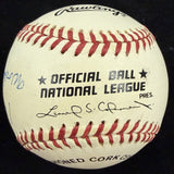 Sparky Anderson 1975 World Series Signed Reds Stat Baseball JSA LOA