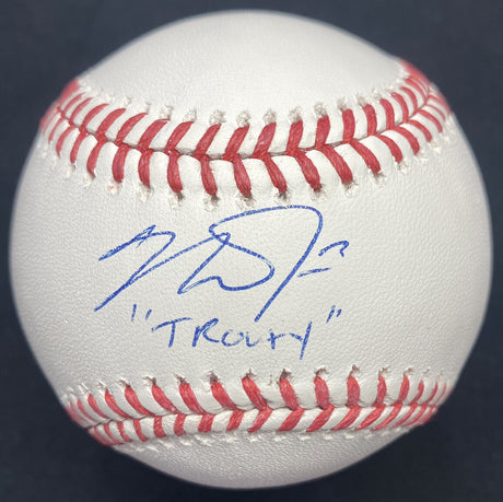Mike Trout Trouty Signed Baseball MLB Holo