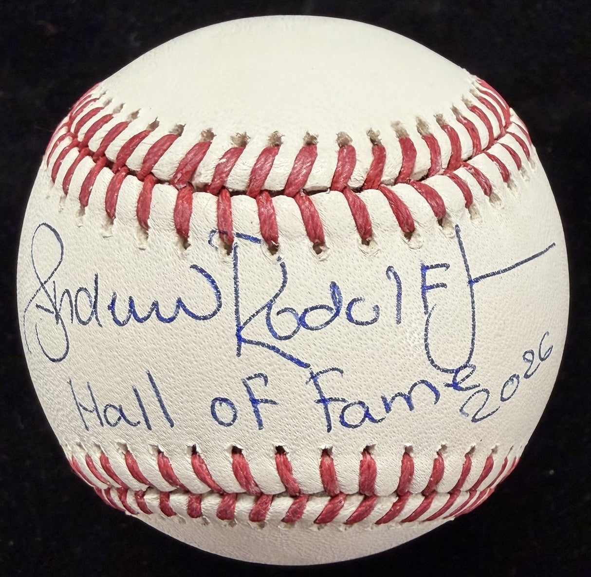 Andruw Rudolf Jones Full Name HOF 2026 Signed Baseball Beckett Witness 