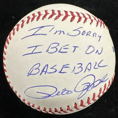 Pete Rose I’m Sorry I Bet On Baseball Signed Baseball JSA