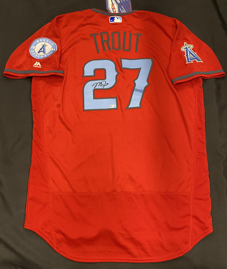 Mike Trout Signed Authentic Angels 2016 Father’s Day Jersey MLB Holo