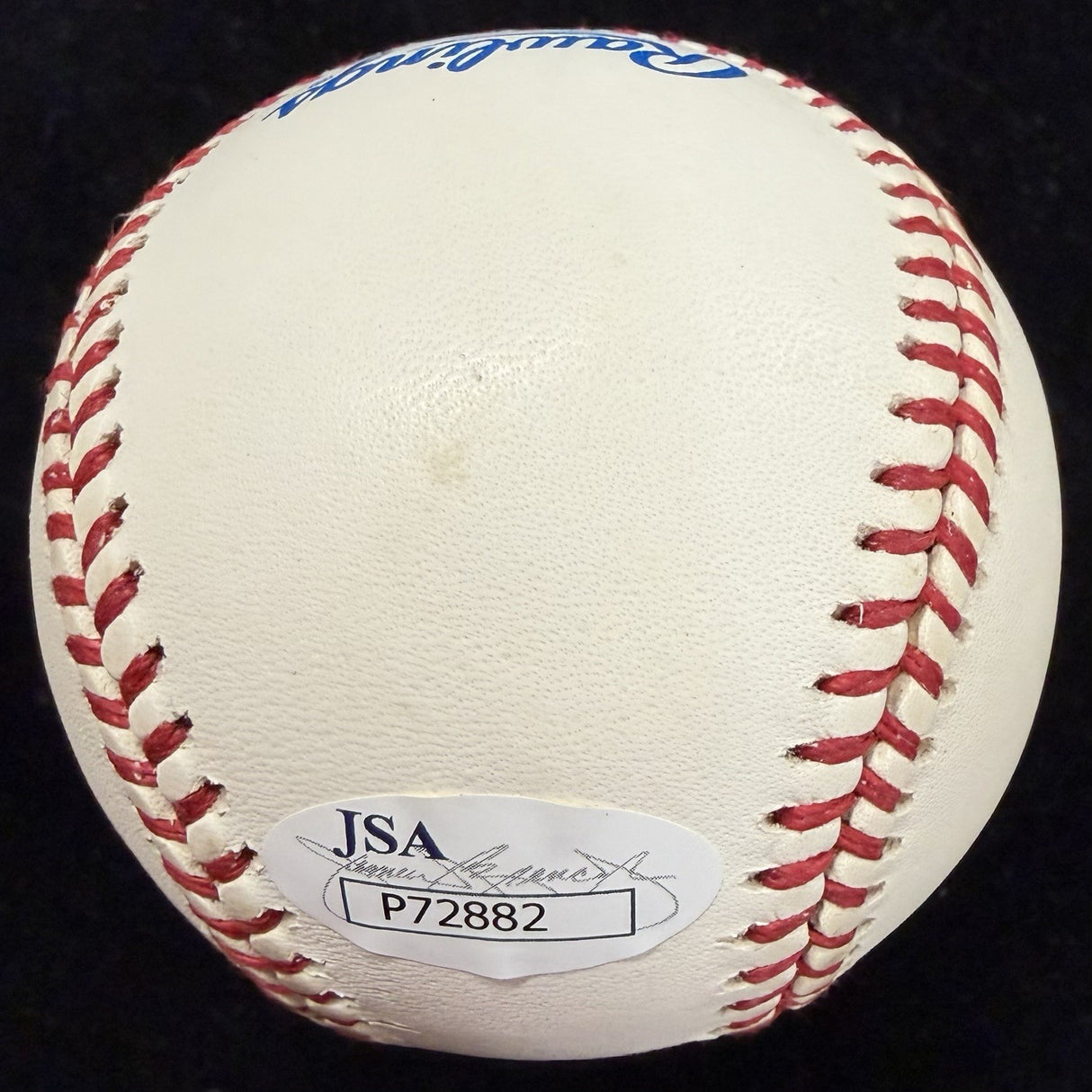 Steve Yeager 81 WS Tri MVP Signed 1981 World Series Logo Baseball JSA