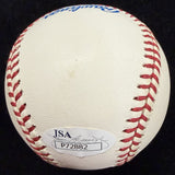 Steve Yeager 81 WS Tri MVP Signed 1981 World Series Logo Baseball JSA