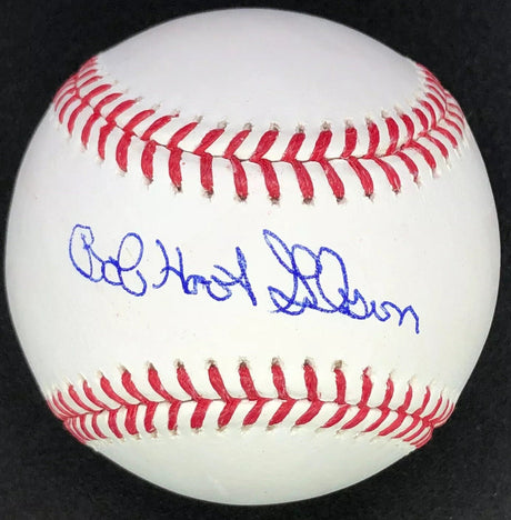 Bob “Hoot” Gibson Signed Nickname Baseball Beckett BAS