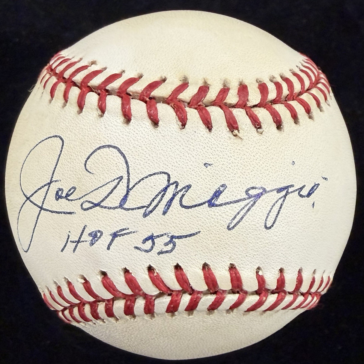 Joe DiMaggio HOF 55 Signed Baseball JSA LOA