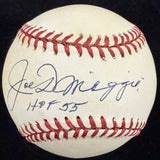 Joe DiMaggio HOF 55 Signed Baseball JSA LOA