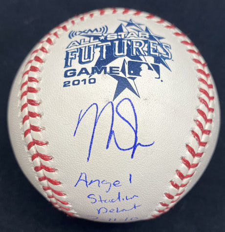 Mike Trout 1st Game At Angel Stadium Signed 2010 Future’s Game Baseball MLB Holo