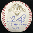 Chase Utley 08 WS Champs WFC Signed 2008 World Series Logo Baseball Fanatics 