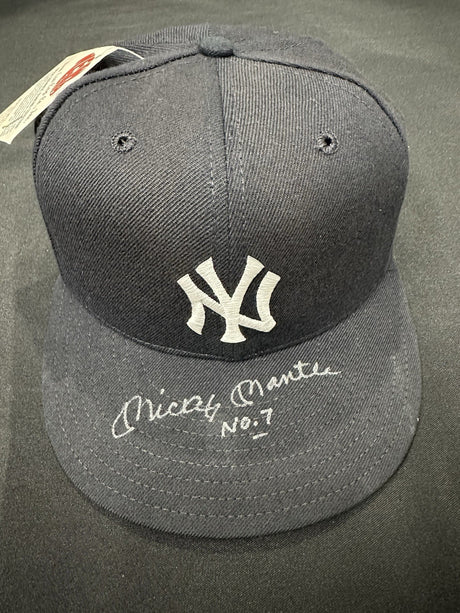Mickey Mantle No. 7 Signed Hat Beckett LOA