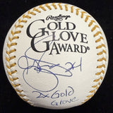 Grady Sizemore 2x GG Signed Gold Glove Logo Baseball JSA