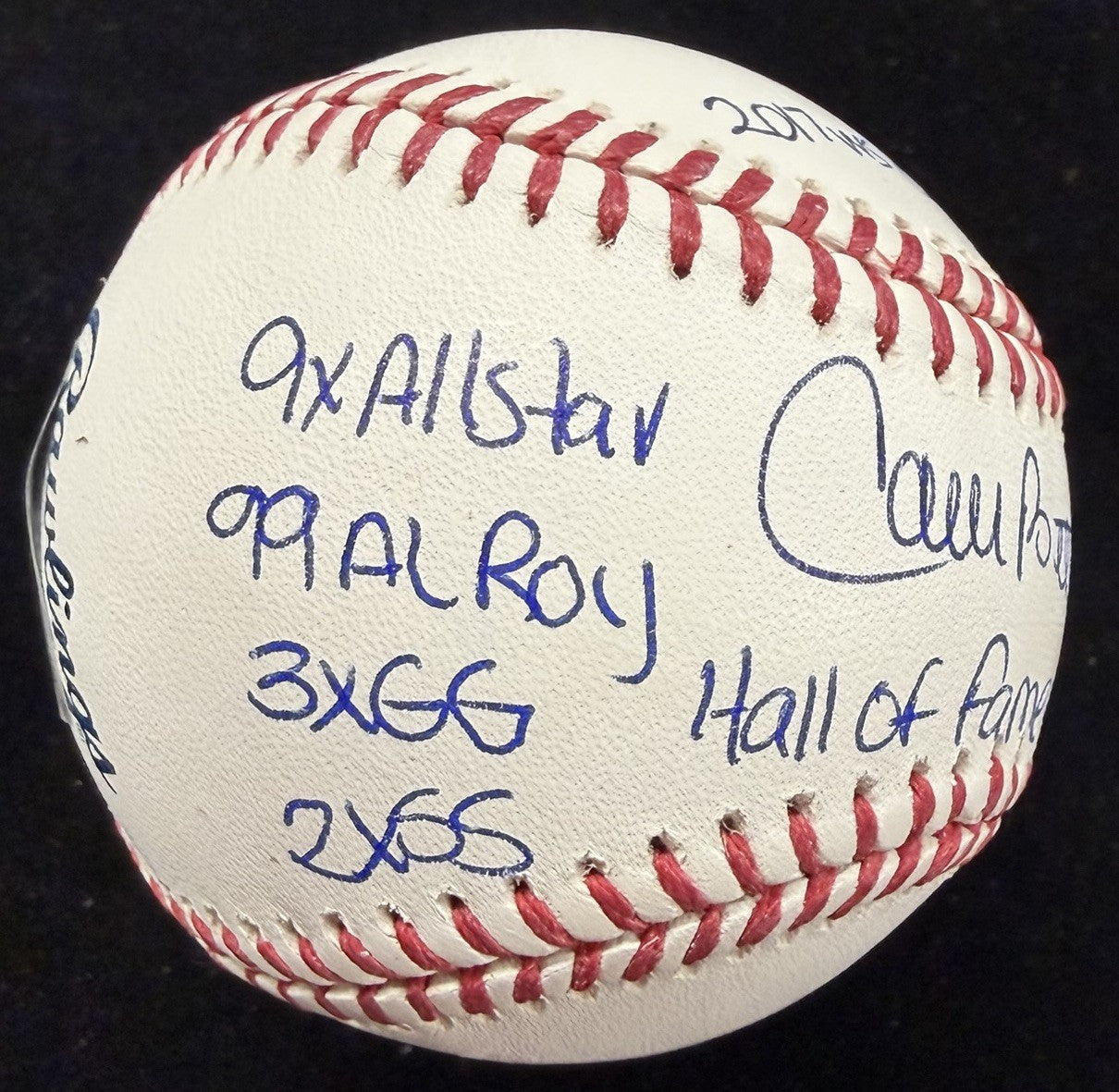 Carlos Beltran Hall Of Fame 2026 Signed Stat Baseball Beckett Witness Holo