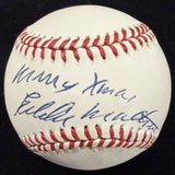 Eddie Mathews Merry Xmas Signed Baseball PSA/DNA