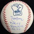 Randy Johnson 95 AL CY 99, 00, 01, 02 NL CY Signed Cy Young Logo Baseball JSA