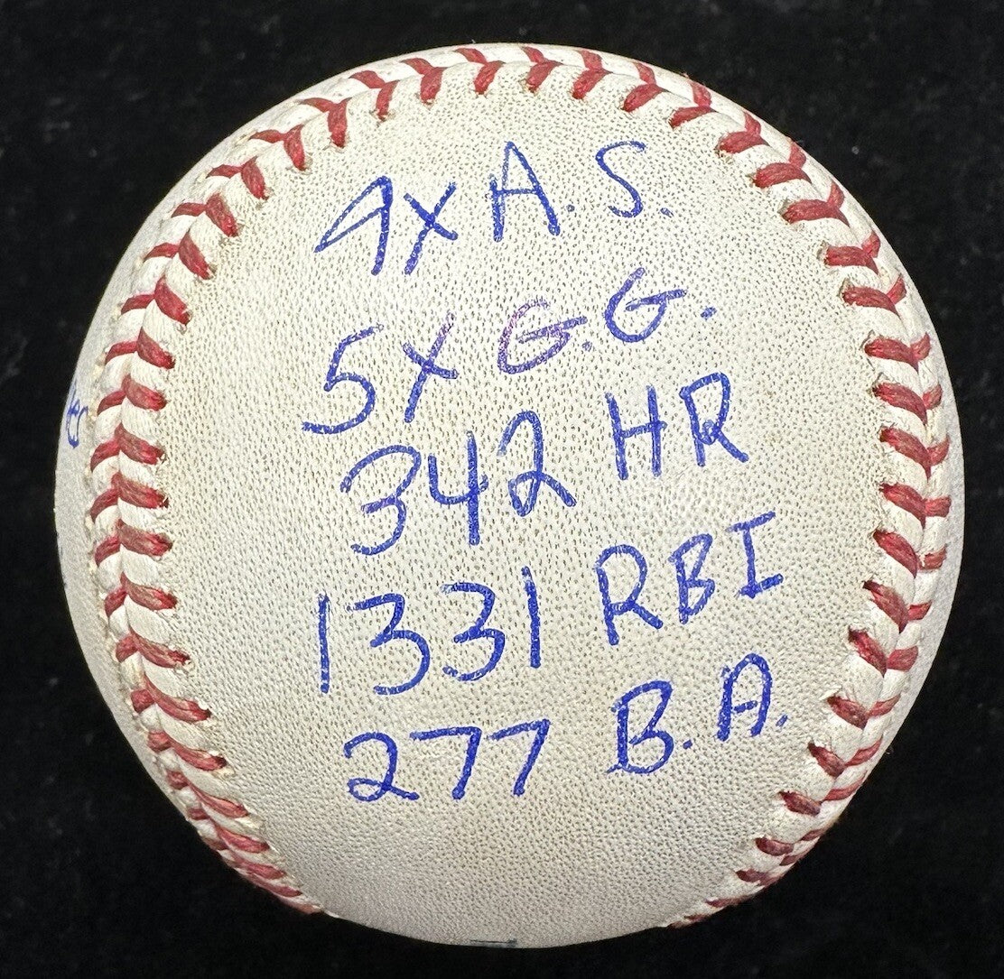Ron Santo HOF 2011 Signed Stat Baseball PSA/DNA Holo Only