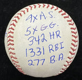 Ron Santo HOF 2011 Signed Stat Baseball PSA/DNA Holo Only