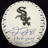 Frank Thomas 521 HRs HOF Chicago White Sox Signed Team Stitch Logo Baseball BAS