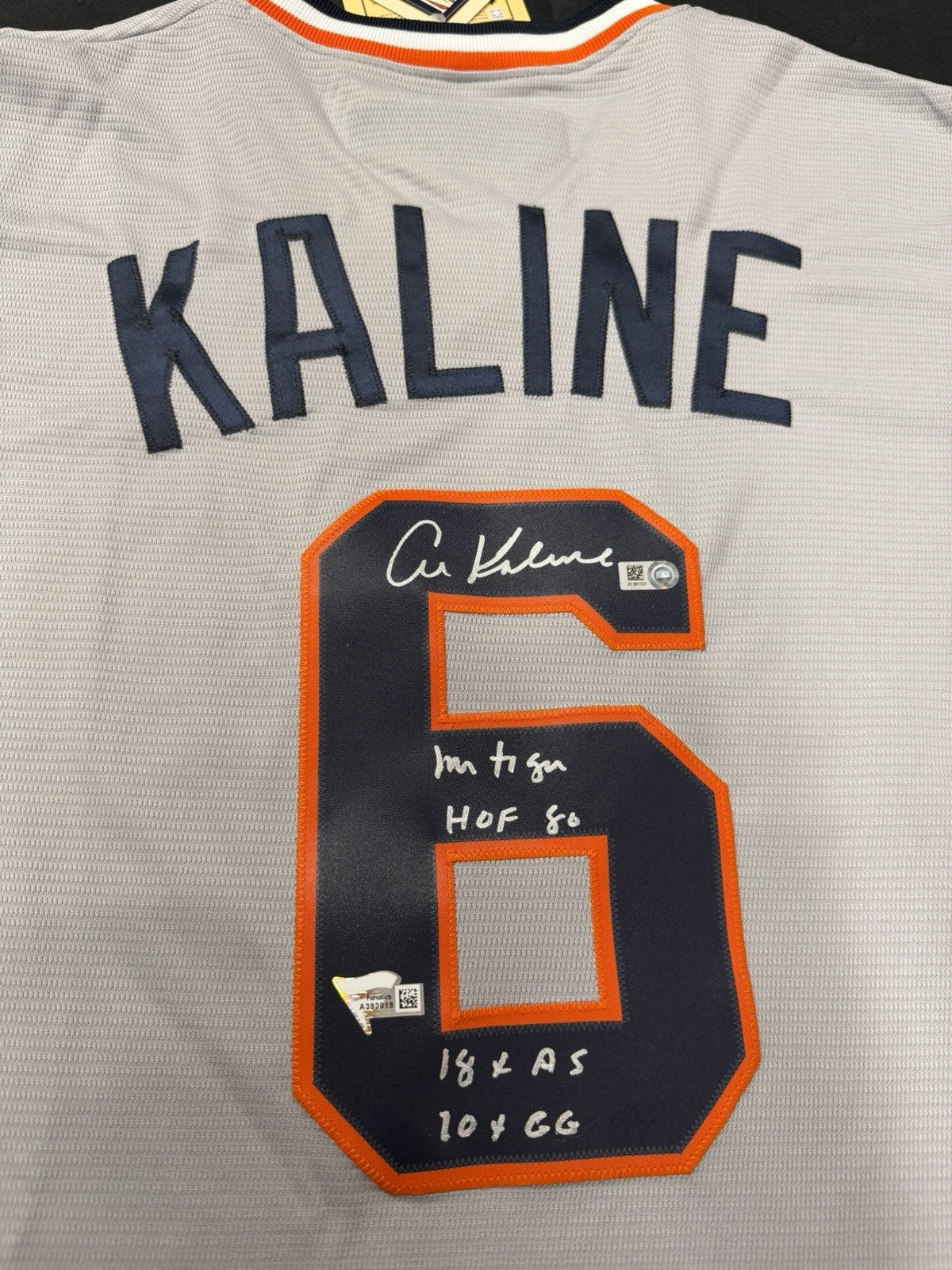 Al Kaline 4 Inscription Signed Tigers Coop Collection Stat Jersey Fanatics MLB 