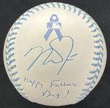 Mike Trout Happy Father’s Day Signed Fathers Day Logo Baseball MLB Holo