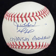 Juan Soto Childish Bambino Signed Nickname Baseball MLB Holo Fanatics Holo