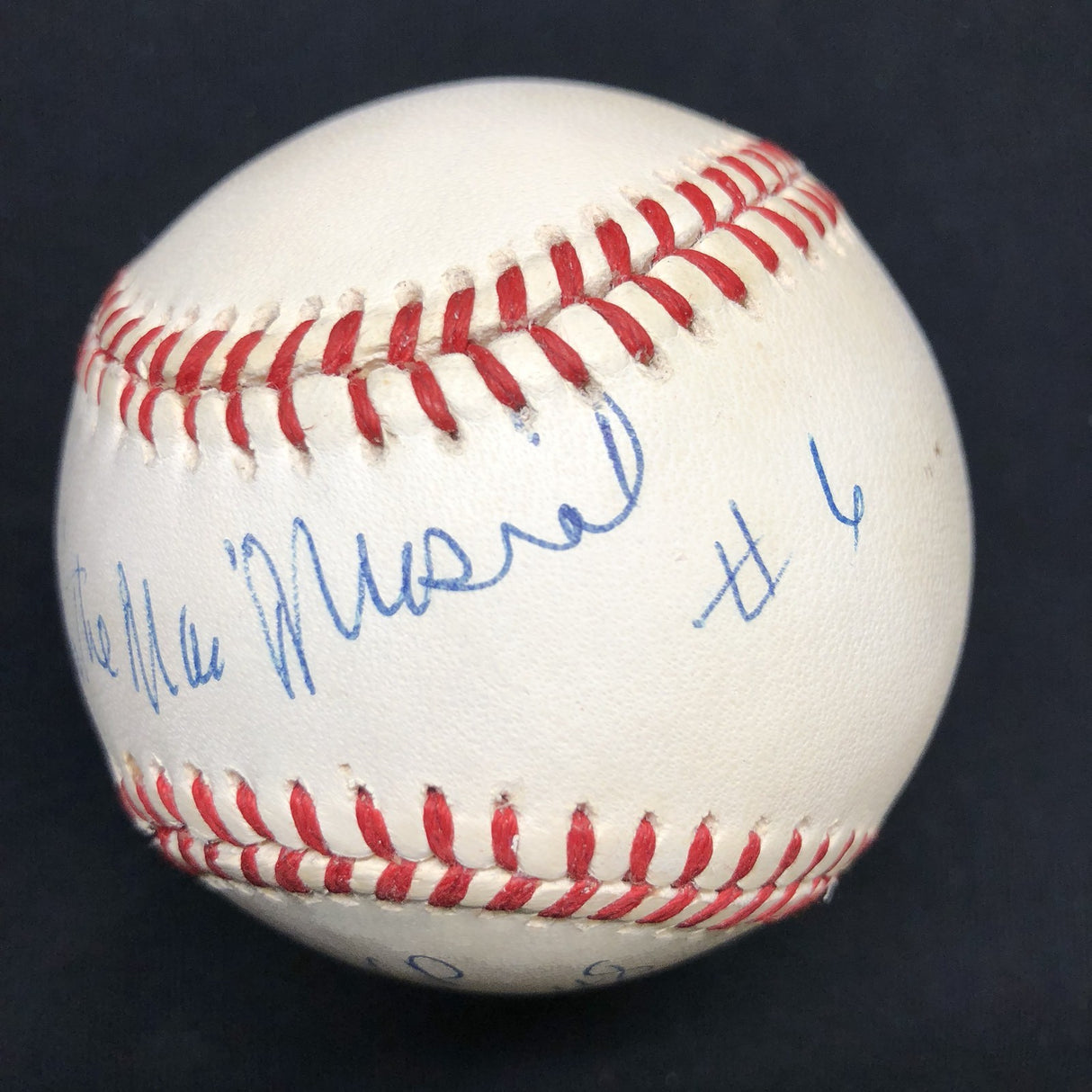 Stan “The Man” Musial #6 HOF MVP Batting Titles Stat Signed Baseball PSA/DNA