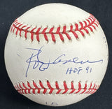 Rod Carew HOF 91 Signed Reggie Jackson Stat Baseball RJ Hologram