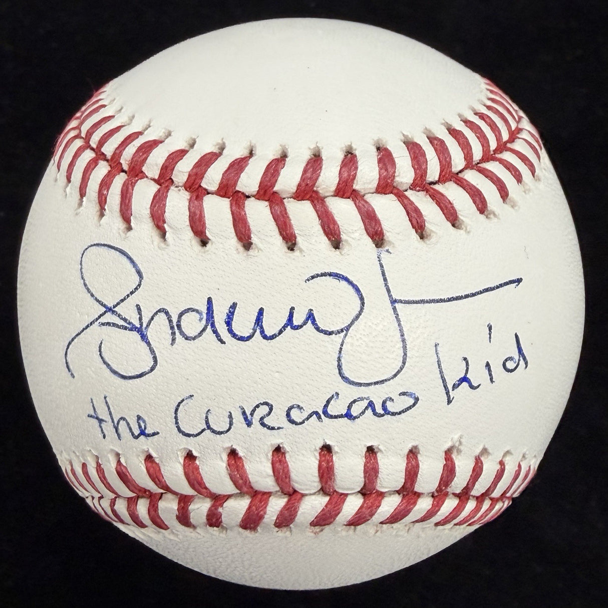 Andruw Jones The Curaçao Kid Signed Nickname Baseball Beckett Witness Holo