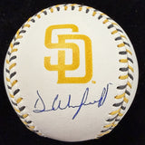 Dave Winfield Signed Padres Team Stitch Logo Baseball Beckett
