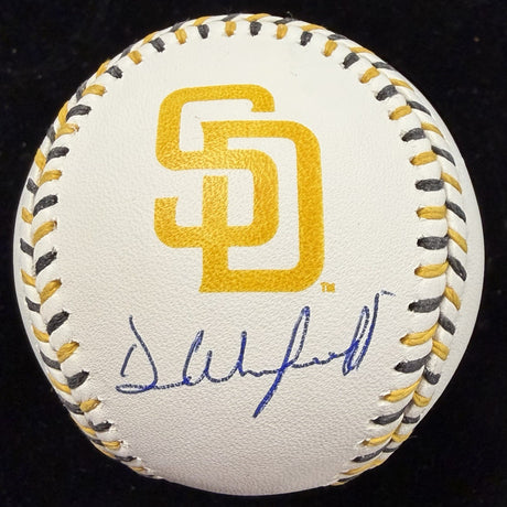 Dave Winfield Signed Padres Team Stitch Logo Baseball Beckett