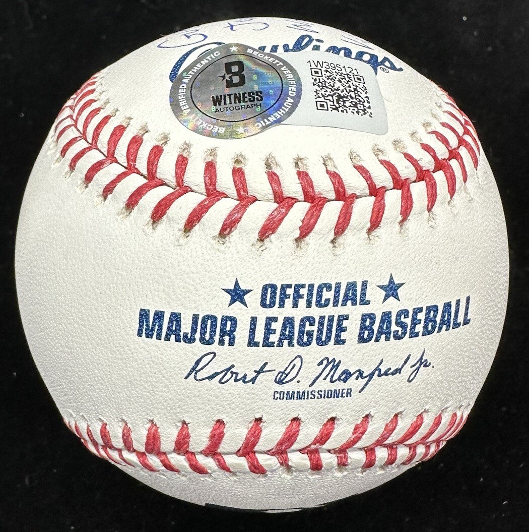 David Cone Joe Girardi Dual Signed Perfect Game Stat Baseball Beckett Witness 