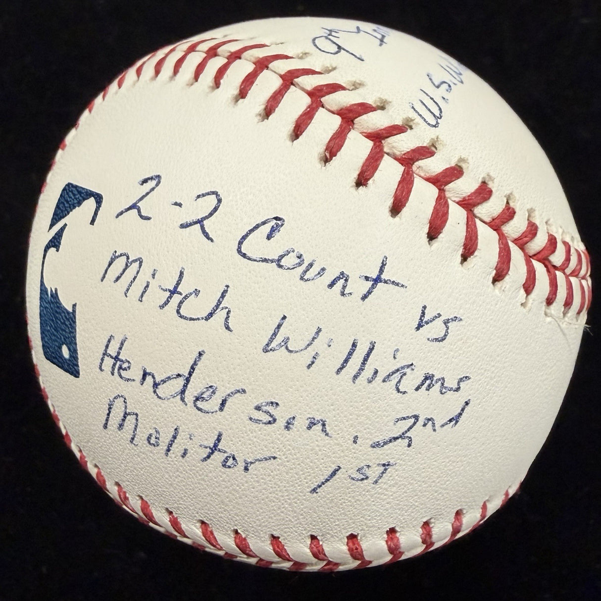 Joe Carter 93 World Series Game Signed Story Stat Baseball JSA