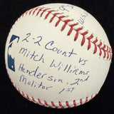 Joe Carter 93 World Series Game Signed Story Stat Baseball JSA