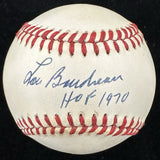 Lou Boudreau HOF 1970 Signed Baseball JSA