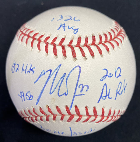 Mike Trout 2012 AL ROY Stat Signed Rookie Sig Baseball MLB Holo Hologram